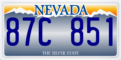 NV license plate 87C851