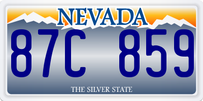 NV license plate 87C859