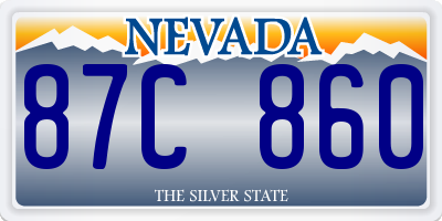 NV license plate 87C860