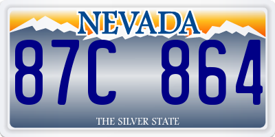 NV license plate 87C864