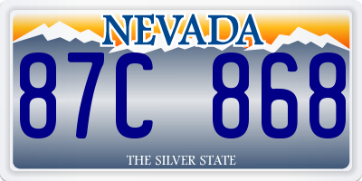 NV license plate 87C868