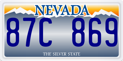 NV license plate 87C869