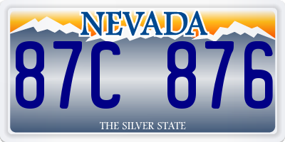 NV license plate 87C876