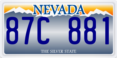 NV license plate 87C881