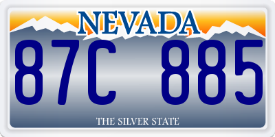 NV license plate 87C885