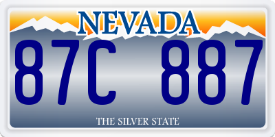 NV license plate 87C887