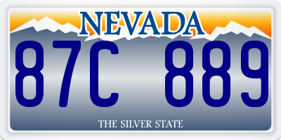 NV license plate 87C889
