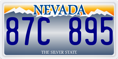 NV license plate 87C895