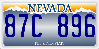 NV license plate 87C896