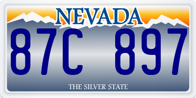 NV license plate 87C897