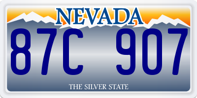 NV license plate 87C907