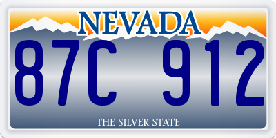 NV license plate 87C912