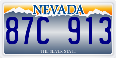 NV license plate 87C913