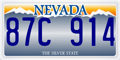 NV license plate 87C914