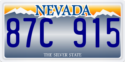 NV license plate 87C915