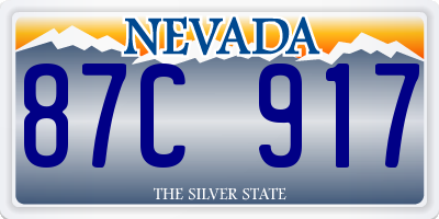 NV license plate 87C917