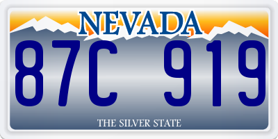 NV license plate 87C919