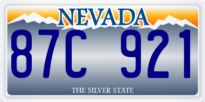 NV license plate 87C921