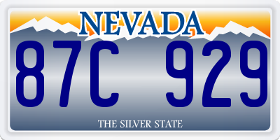 NV license plate 87C929