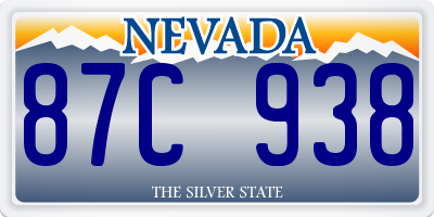 NV license plate 87C938