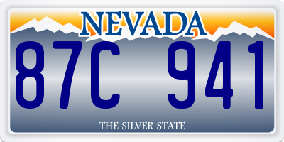 NV license plate 87C941