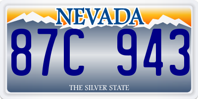 NV license plate 87C943