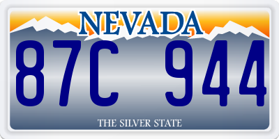 NV license plate 87C944