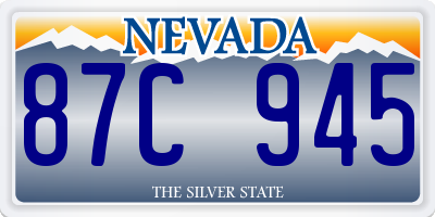 NV license plate 87C945