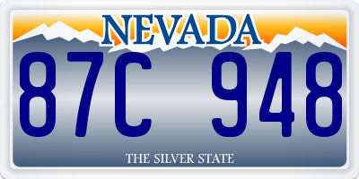 NV license plate 87C948