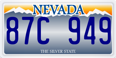 NV license plate 87C949