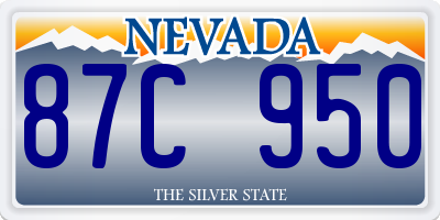 NV license plate 87C950