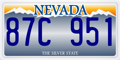 NV license plate 87C951