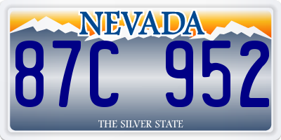 NV license plate 87C952