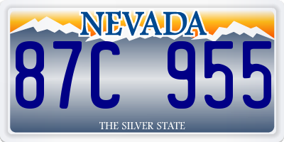 NV license plate 87C955