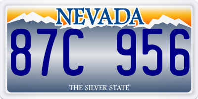 NV license plate 87C956