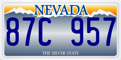 NV license plate 87C957