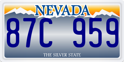 NV license plate 87C959