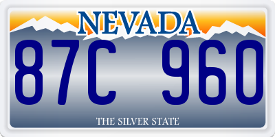 NV license plate 87C960