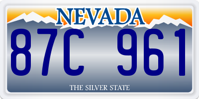 NV license plate 87C961