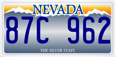 NV license plate 87C962