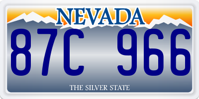 NV license plate 87C966