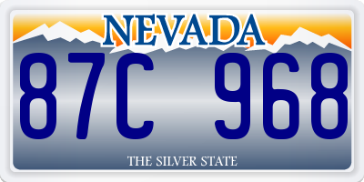 NV license plate 87C968