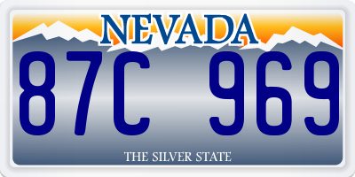 NV license plate 87C969