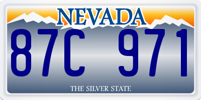 NV license plate 87C971