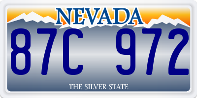 NV license plate 87C972