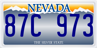 NV license plate 87C973