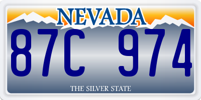 NV license plate 87C974