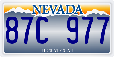 NV license plate 87C977