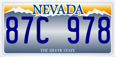 NV license plate 87C978