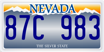NV license plate 87C983